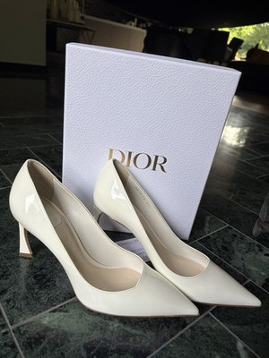 Christian Dior Pumps Weiß / Ecru Gr. 38 Neuwertig Original mit Karton Leder Top