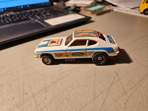 VINTAGE CORGI TOYS #163 SANTAPOD GLOWORM DRAGSTER WHIZZWHEELS FORD CAPRI WHITE