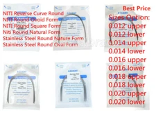 30X Dental Ortho NITI/Stainless Steel Arch Wire Round Oval/Nature/Square Form