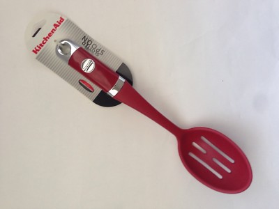 New KitchenAid Professional Empire Red Silicone Slotted Basting Spoon 