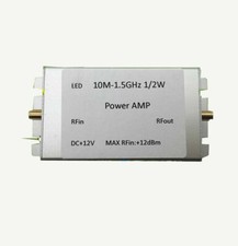 10M - 1.5GHz RF broadband power amplifier 32dB gain 27dBm shield output