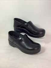 Dansko Black Leather Clogs Shoes Size 38 (7.5...
