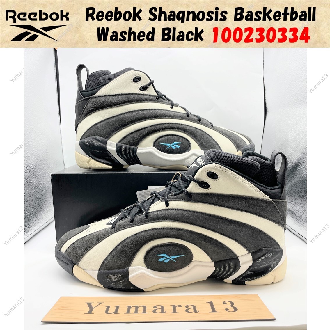 美品　Reebok SHAQNOSIS 28.0 Reebok Shaqnosis Washed Black 100230334
