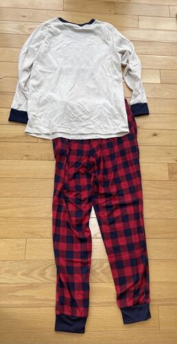 Dearfoams Ladies Mama Bear Sleepwear Pajama Set Size Small Red Plaid Bear - Picture 5 of 7