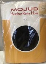 VTG Mojud Heather Pantyhose Tights Ribbed Brown Petite 95-115 lbs  100 Nylon