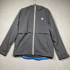 Bench Jacket Men's Medium Black Hooded Light Weight Full Zip Casual Relaxed NEW