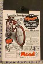 1935 SPORT BICYCLE MEAD RANGER PEDAL BIKE EXERCISE NUTRITION CHICAGO AD SH47