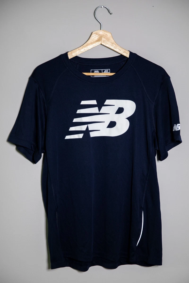 New Balance Exercise Shirt Dark Blue Men s Large eBay