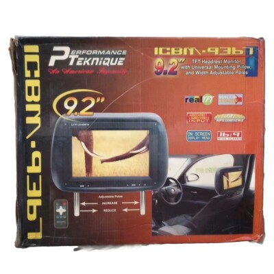 PERFORMANCE TEKNIQUE ICBM-9367 9.2TFT HEADREST  16:9 MONITOR REMOTE CONTROL Grey