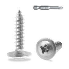 200pcs 8 x 3/4" 410 Stainless Steel Modified Truss Head Wood Screws, Phillip...