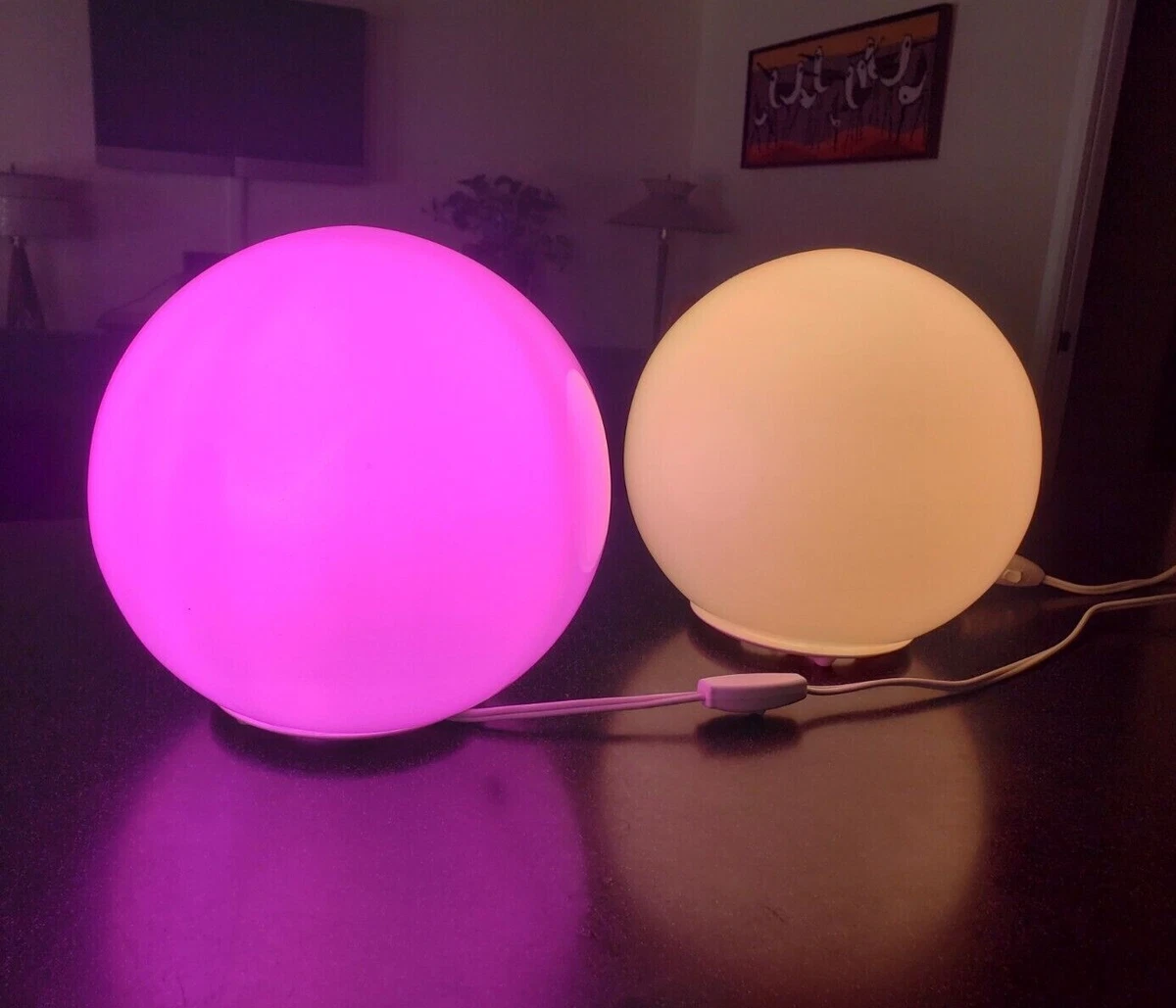 2 IKEA FADO ORB LAMP SPACE AGE FOR MID CENTURY PANTON ERA 1970s |