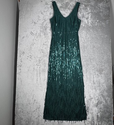 R&M Richards Dress Womens 6 Green Fringe Sequin Glam Party Formal Cocktails | eBay R&M Richards Dress Womens 6 Green Fringe Sequin Glam Party Formal Cocktails | eBay