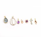 7 Charm Pendants Solid 925 Sterling Silver Pendants Natural Gemstone  Jewelry