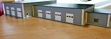 Custom 1/50 Scale 4 Bay garage/3 Bay Semi Truck Center/Office 1/8" MDF-GRAY
