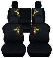 Frontrear Custom Fit Car Seat Covers Black Wfrog Fits Jk Wrangler 4dr 07-2018