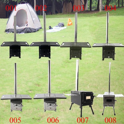 Stainless Steel Camping Heating Cooking Stove Tent Wood Stove with ... - S L400