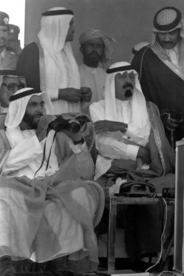Scheich Zayed bin Sultan al-Nahyan, Abdullah bin Abdulaziz al-Saud 4x6 FOTO