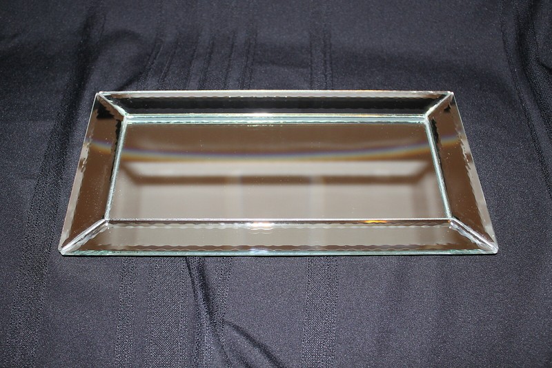 HI-Home Interiors Mirrored Candle Tray, Plaque or Perfume Vanity
