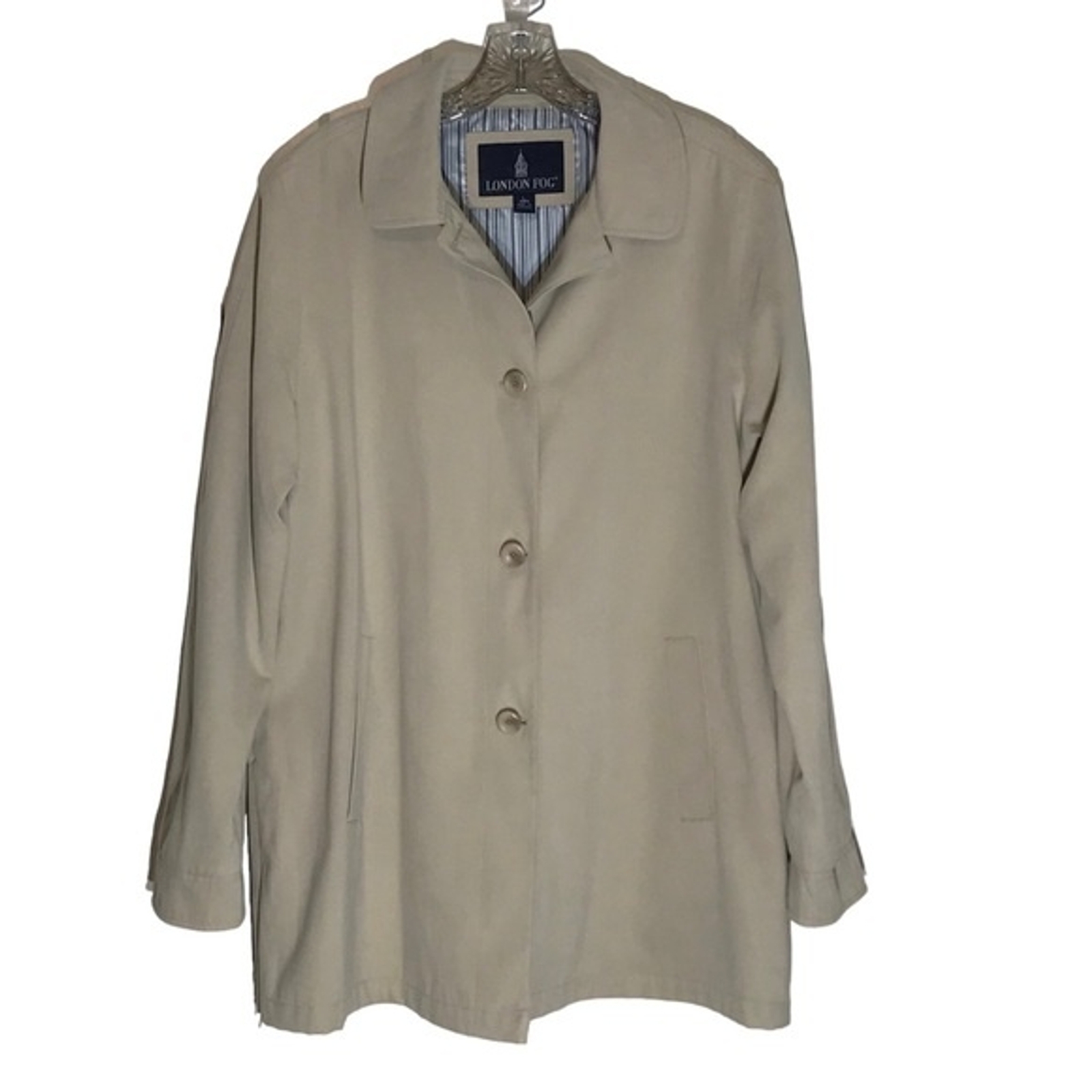 London Fog Single Breasted Pea Coat for Rainy Day Protection and Style-image