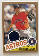 2020 Topps 1985 Baseball Relics Series 2 Gold /50 Justin Verlander #85TR-JVE
