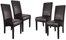 Esszimmerstuhl 4er Set / Esszimmerstühle / Gastro Stühle / Sitzgruppe Braun 114