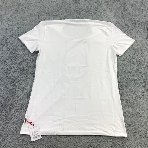 Derek Rose Shirt Mens Extra Large Pima Cotton V Neck White Short Sleeve Casual - Picture 5 of 9