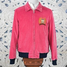 Scotch & Soda Men's Pink Velvet Jacket Quilted Interior Retro Stylish Soft Rare