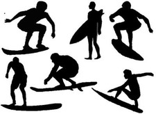 Surfer Stickers, Lots of Colours, Crafting, Decoration, Furniture.