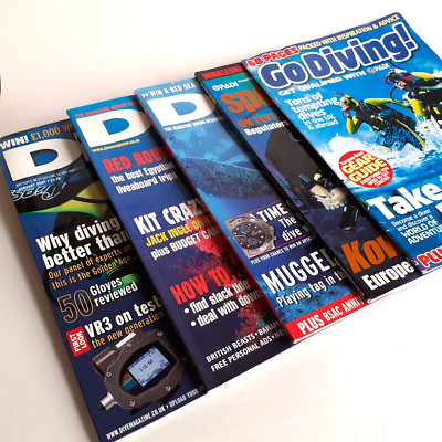 Scuba Diving Magazine Bundle, PADI, BSAC, Dive, Sport Diver etc, Five Issues