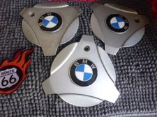 Set Of 3 Tri-bar Bmw Act Ronal Unknown Wheel Center Caps Hubs 6 X 8 Out Spoke