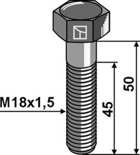Sechskantschraube mit Feingewinde - M18x1,5x50 - 10.9