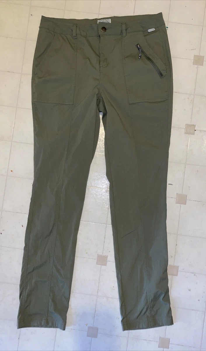 Avalanche Hiking Pants Women s Med Green Nylon Stretch Outdoor