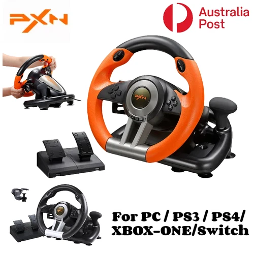PXN Racing Wheel Driving Force Simulator Steering Gaming For PC PS3 PS4 Switch