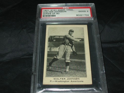 Walter Johnson — 1922 E121 American Caramel Series of 120 baseball card