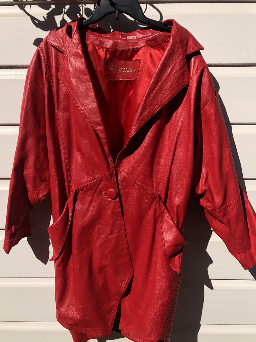 Vintage Leather Red Deerskin Jacket