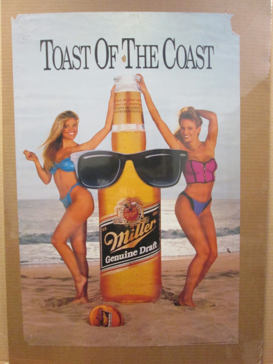 Vintage Miller Genuine Draft Beer original Toast of the Coast