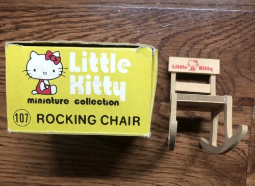 Vintage Hello Kitty Miniature Collection Rocking Chair 107Little Kitty 1976 RARE - Picture 1 of 9