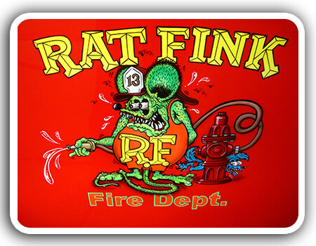DeWalt Tools Sticker Sheet – Rat Fink Hot Rod Toolbox Decals – 5 Inch – 3M Glossy – 5 Pack