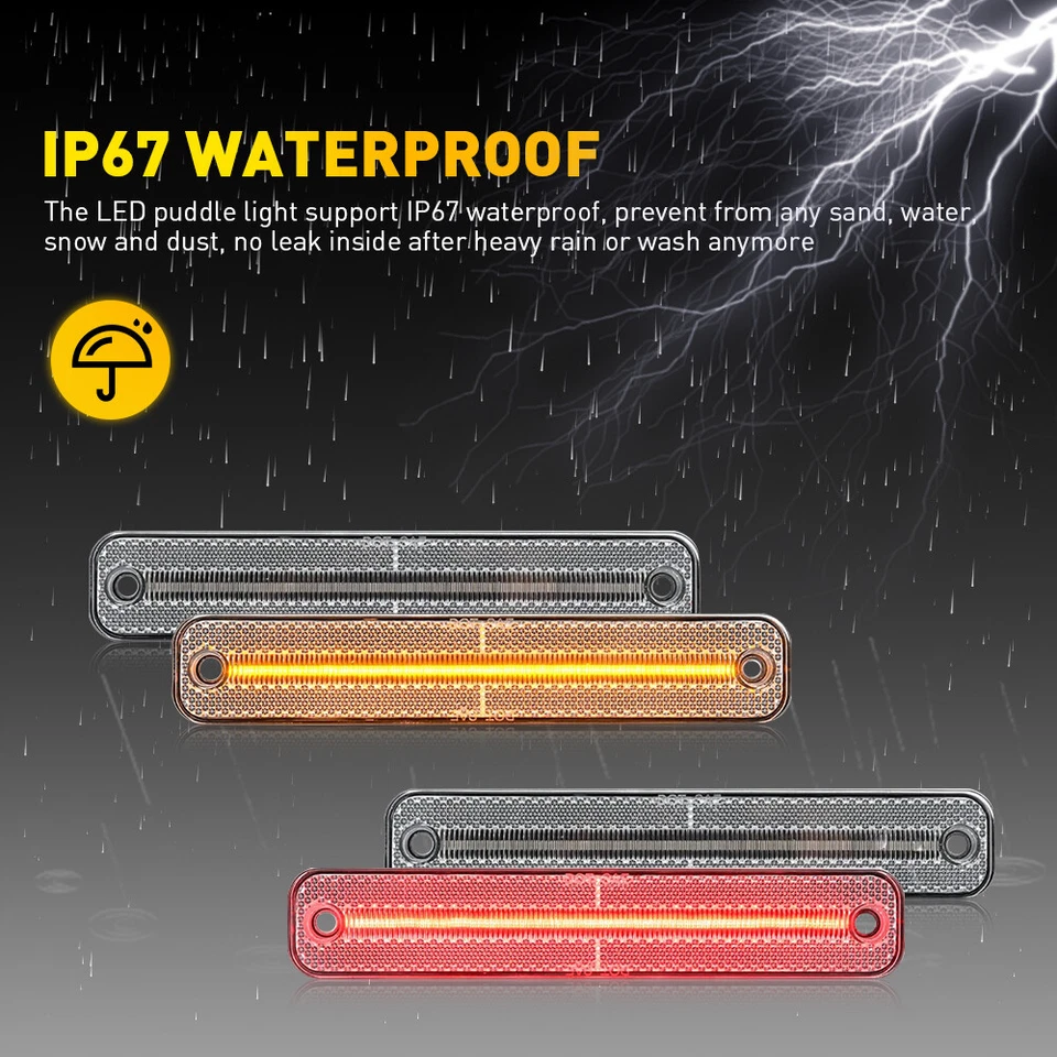 Luces LED laterales lentes transparentes para Ford E-Series Econoline Van 1975-1991 4 piezas Foto 4 de 4