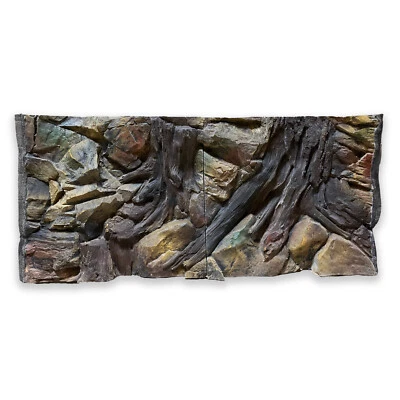 🦎 Terrarium Hintergrund 🦎 3D 120x60cm ZooPaul Aquarium Rückwand Stein Wurzel