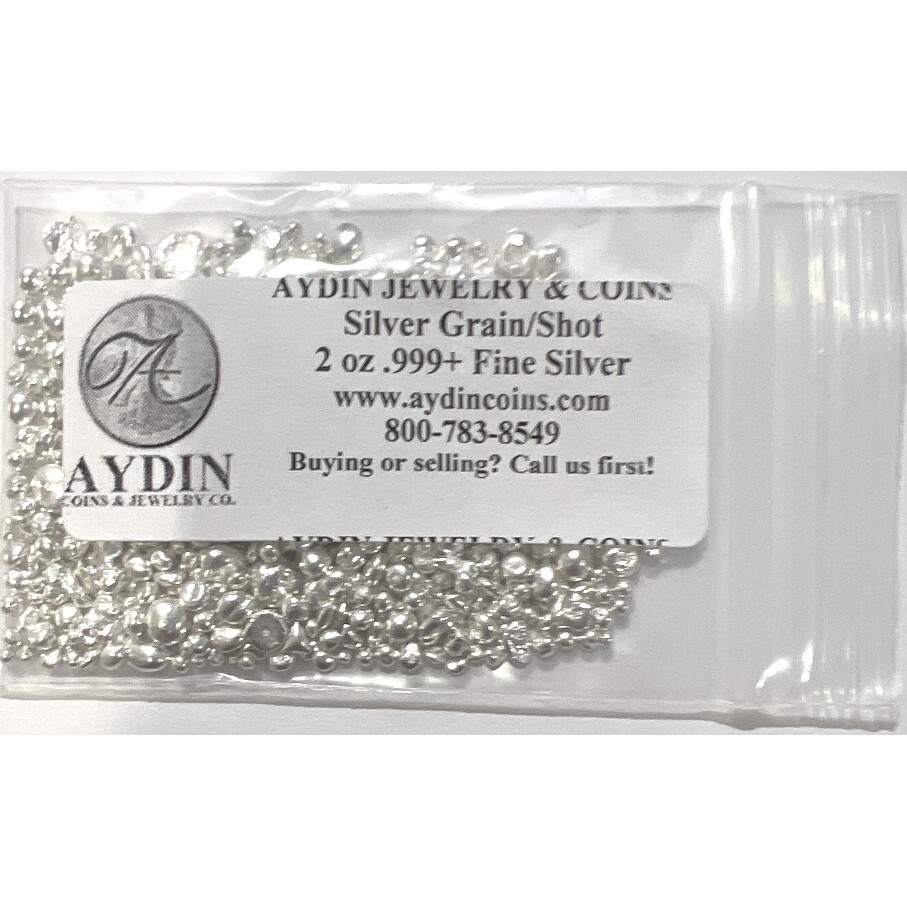 2 oz Troy Ounces Silver Poured Shot .999+ Fine Silver FREE