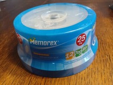 Memorex CD-RW 25-pack SEALED 12X 700mb 80 min. Blanks Spindle High Speed New 