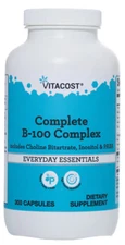 Vitacost B-100 Complex 300 Capsules Mfg 11/2023 - New & Sealed
