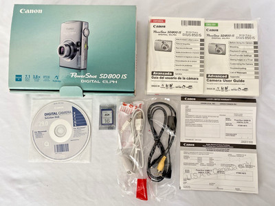 Canon PowerShot SD800 IS IXUS 850 IS BOx Manual CD Accessories NO CAMERA