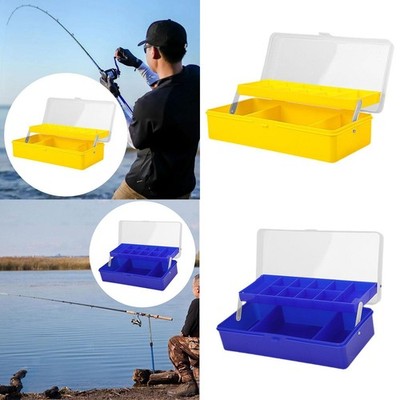 Fishing Tackle Box Lure Box Doppelschicht Multi -Fächer Tackle Tablett