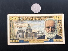 1962 France 5 Nouveaux Francs Banknote - F#56/10 P#141a Victor Hugo - Circulated
