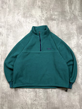 Vintage Eddie Bauer 1/4 Zip Fleece Pullover Sweatshirt Size Large