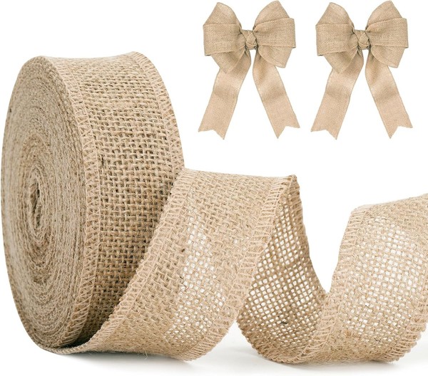 Juteband 4Cm X 10M Burlap Vintage Geschenkband Sackleinen FüR Deko Handwerk-image