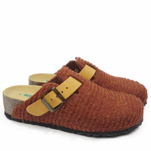 Sabot Donna BioNatura 94vegas24 - In Pelle Sintetica, Soletto In Pelle Scamosciata, Suola In Gomma, Colore Cuoio, Taglia 40 EU