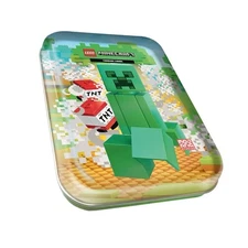 Lego Minecraft Card Tin - Minecraft Series 1 - 4 Packs And Limited Edition Gold